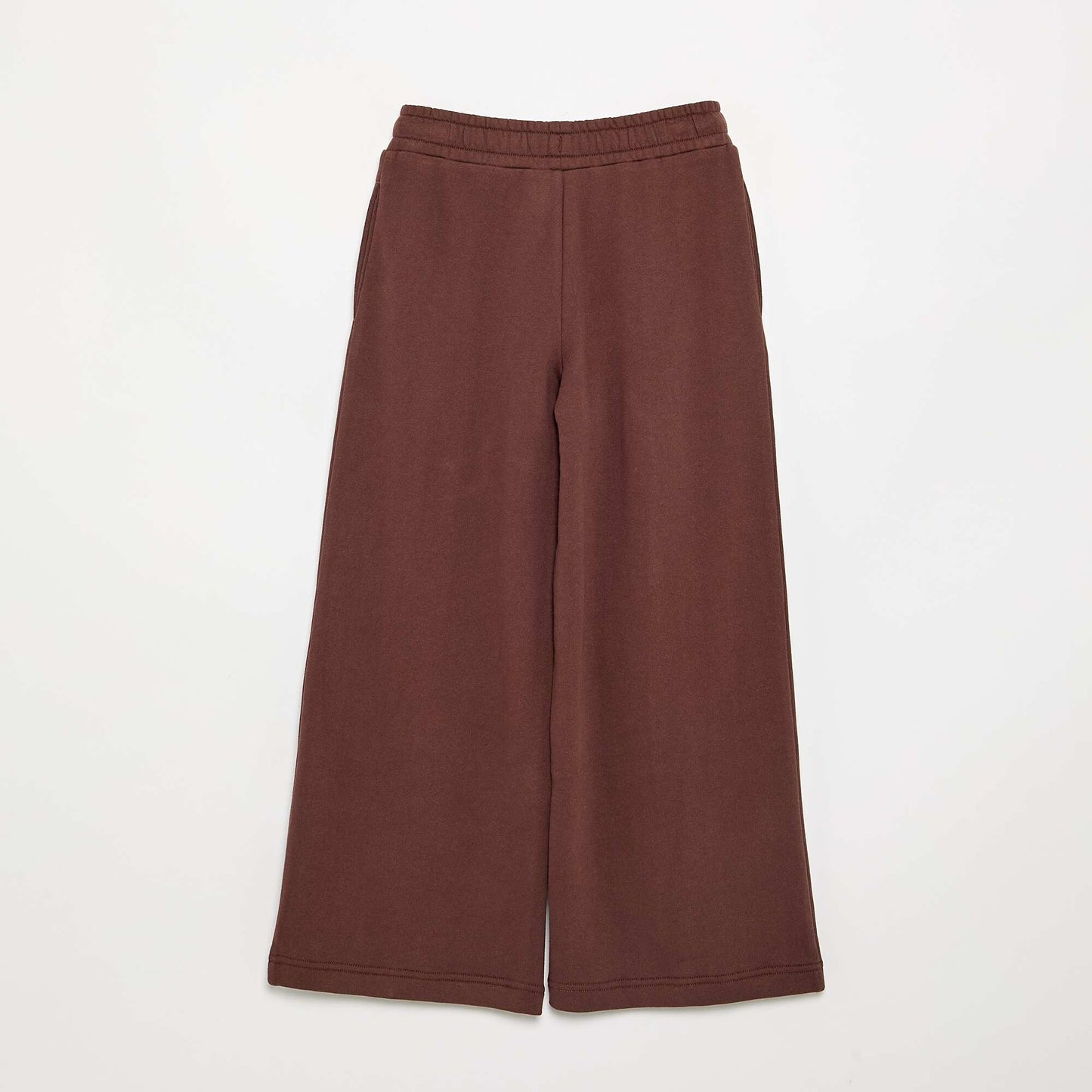 Solid Color Wide Leg Pants BROWN