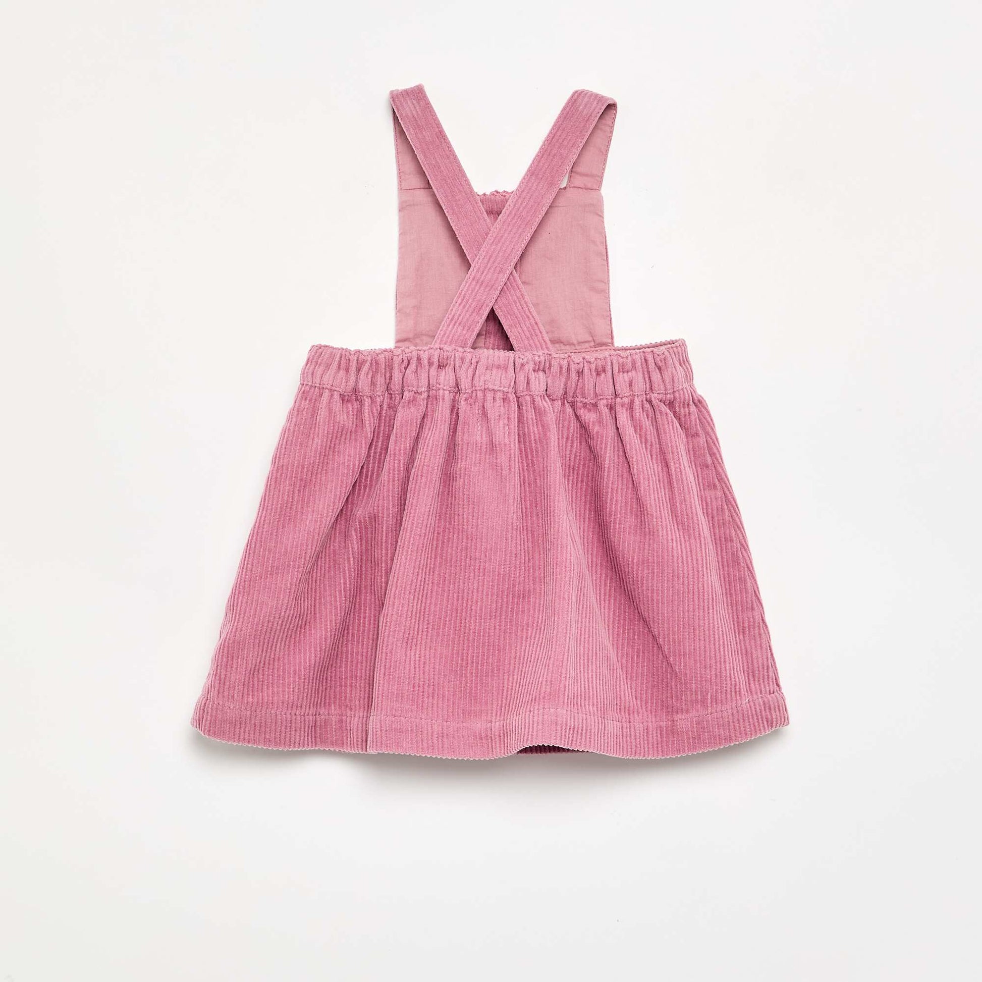 Corduroy Pinafore Dress PINK