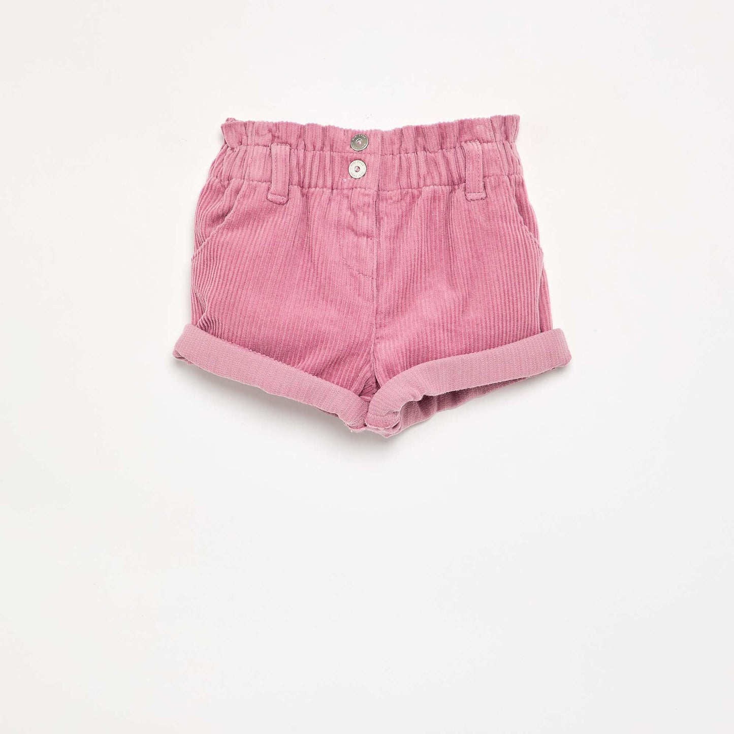 Paperbag corduroy shorts PINK