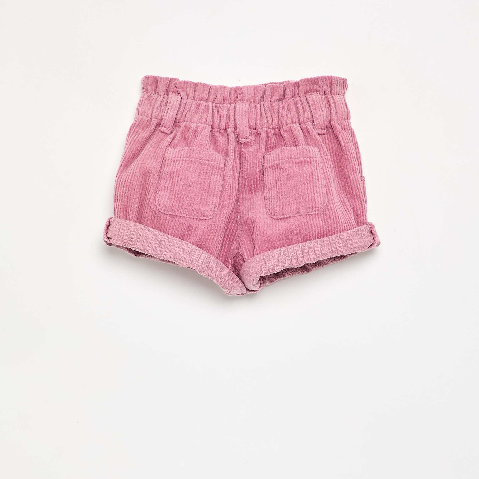 Paperbag corduroy shorts PINK