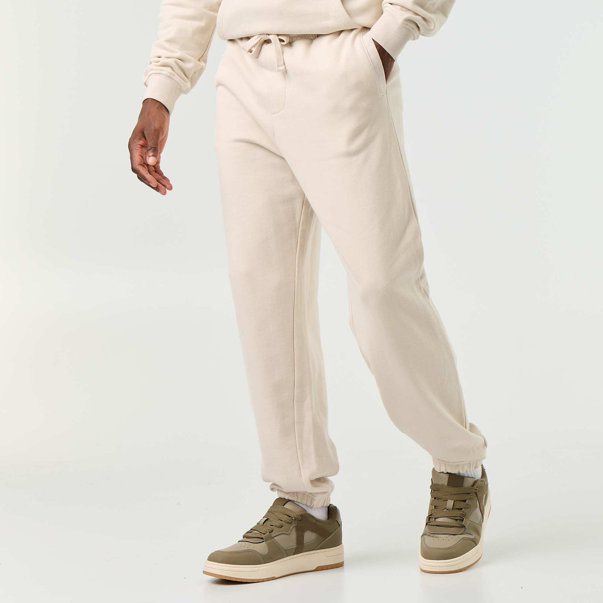 Solid Fleece Jogger Pants GREY