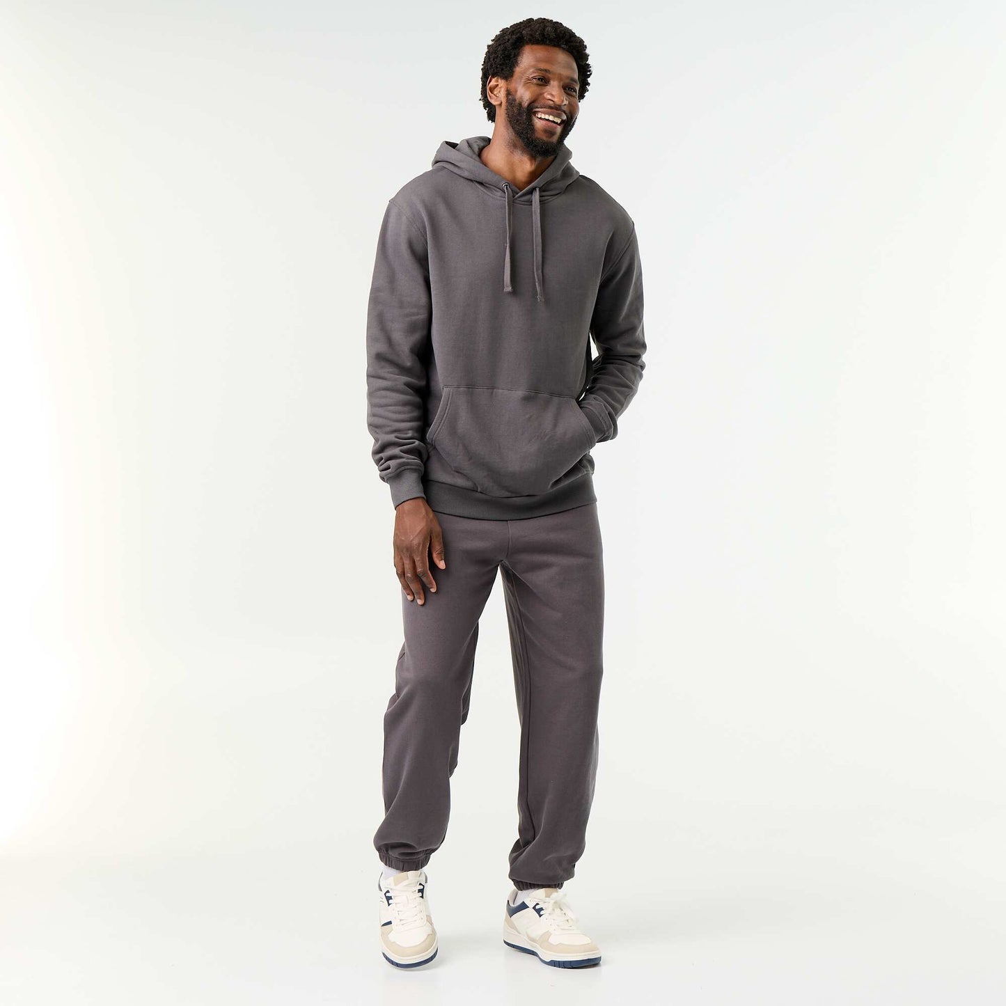 Solid Fleece Jogger Pants GREY