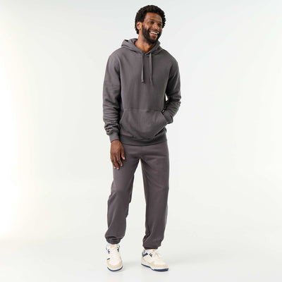 Solid Fleece Jogger Pants GREY