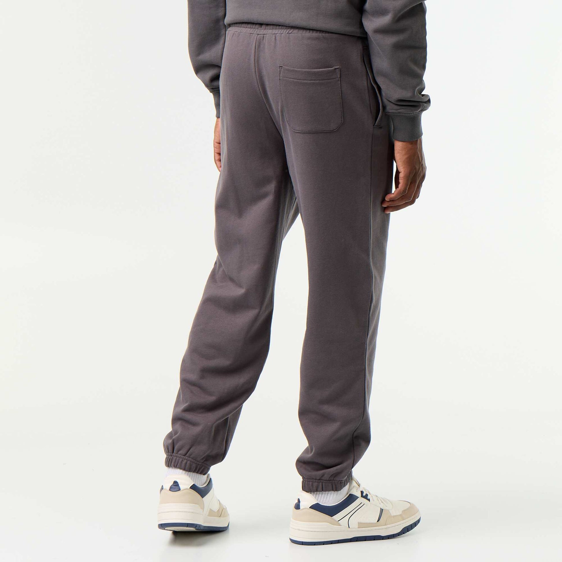 Solid Fleece Jogger Pants GREY