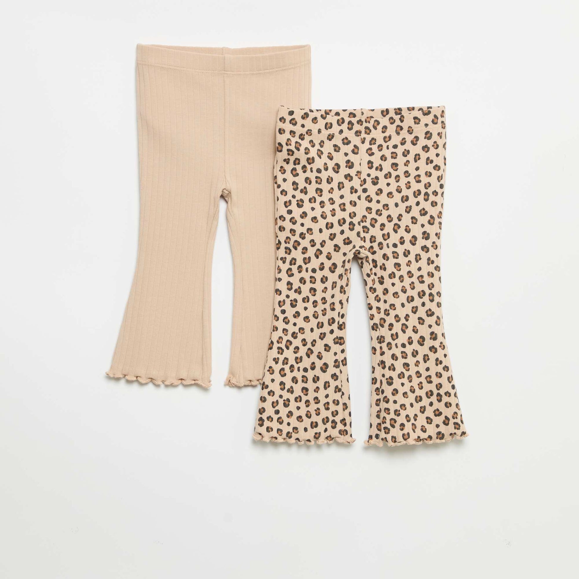 2-Pack Flare Leggings BEIGE
