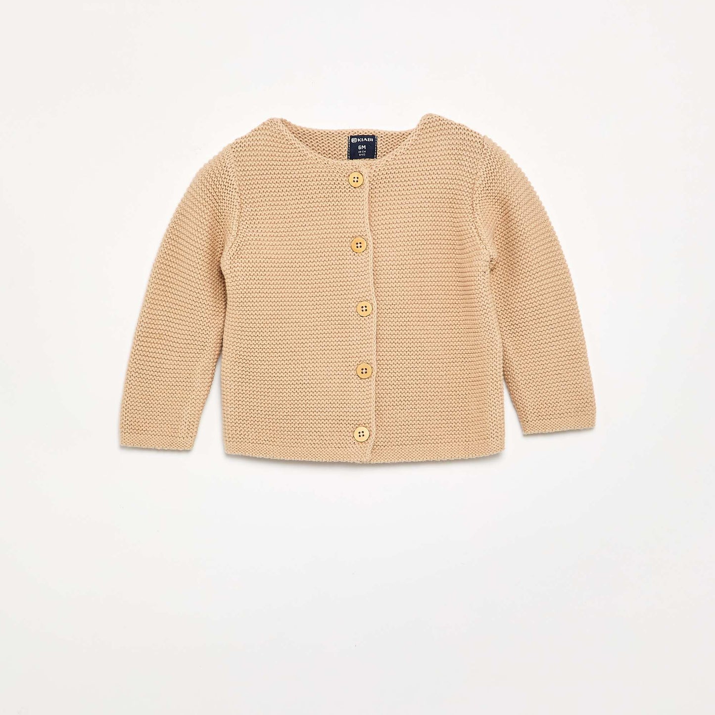 Garter Stitch Cardigan BEIGE