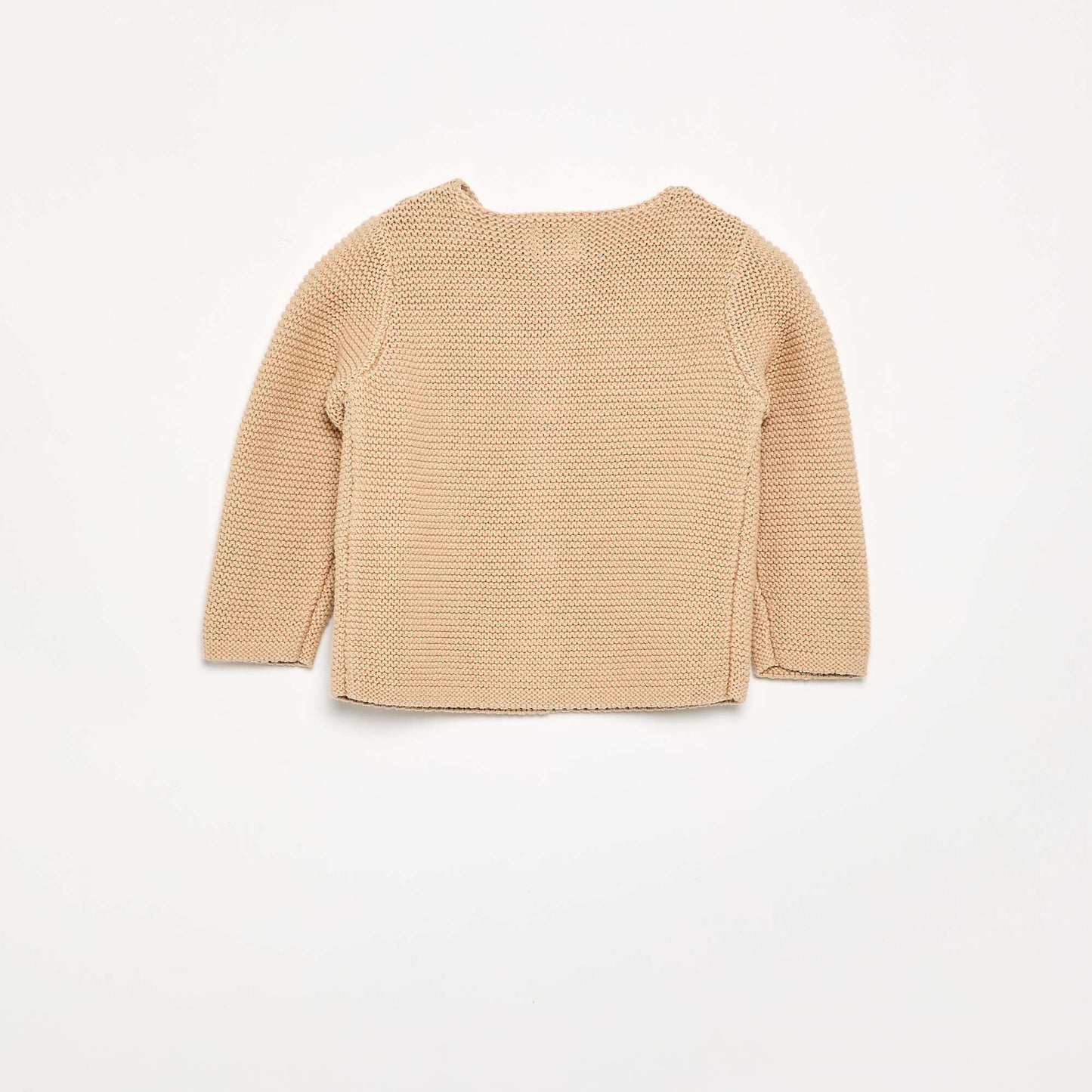 Garter Stitch Cardigan BEIGE