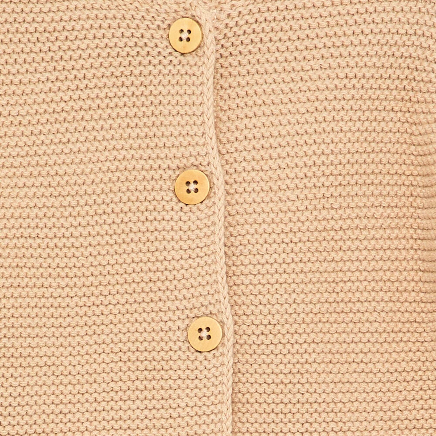 Garter Stitch Cardigan BEIGE