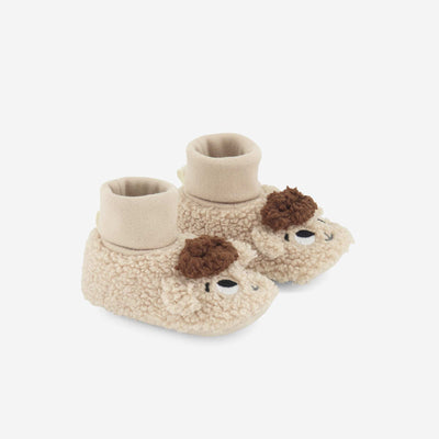 Soft 'sheep head' baby slippers BEIGE