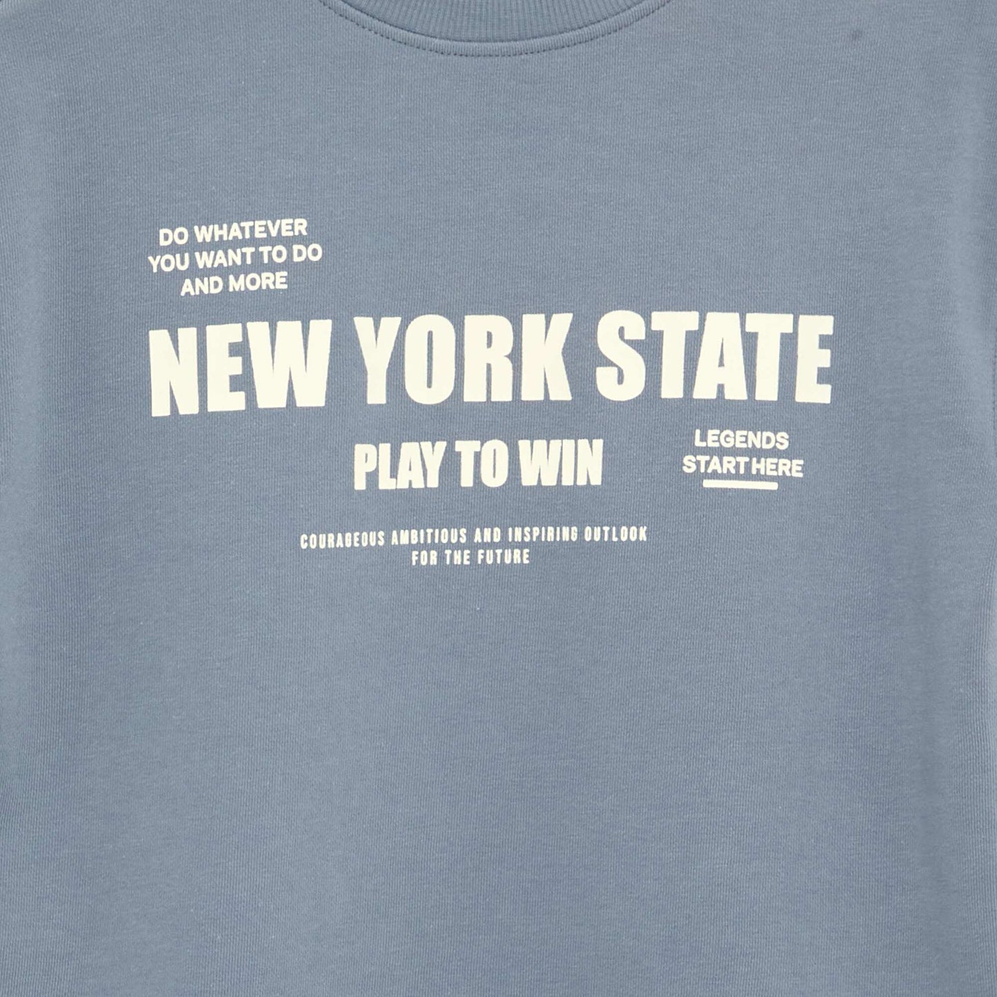 Short-sleeved printed T-shirt BLUE