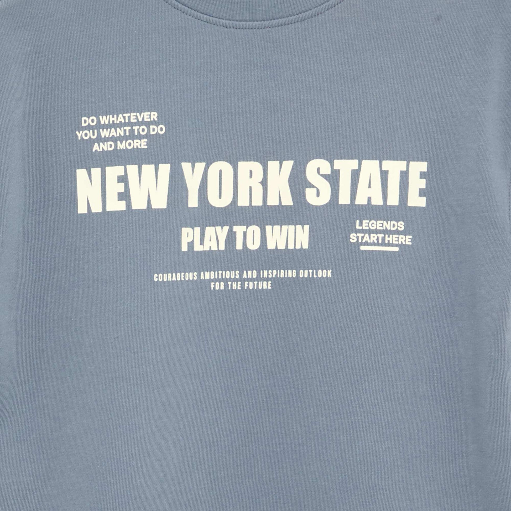 Short-sleeved printed T-shirt BLUE