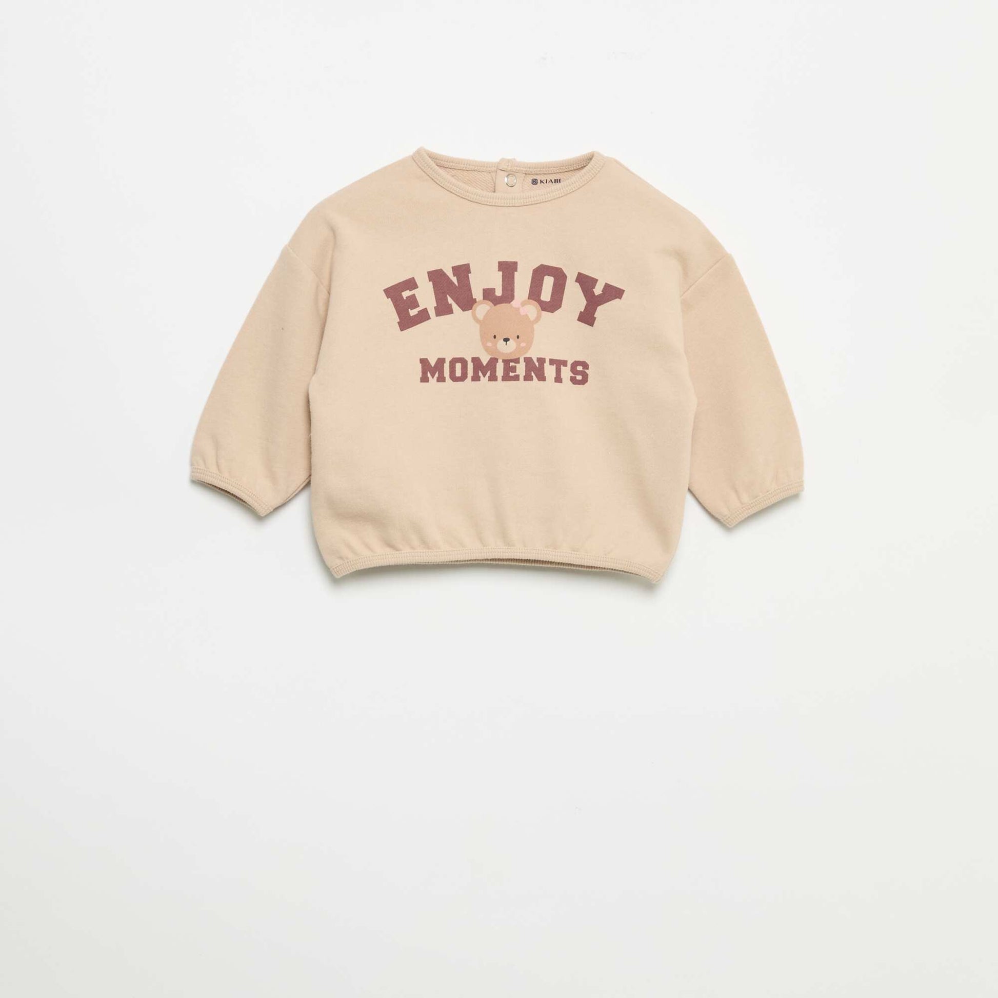 2-piece fleece set BEIGE