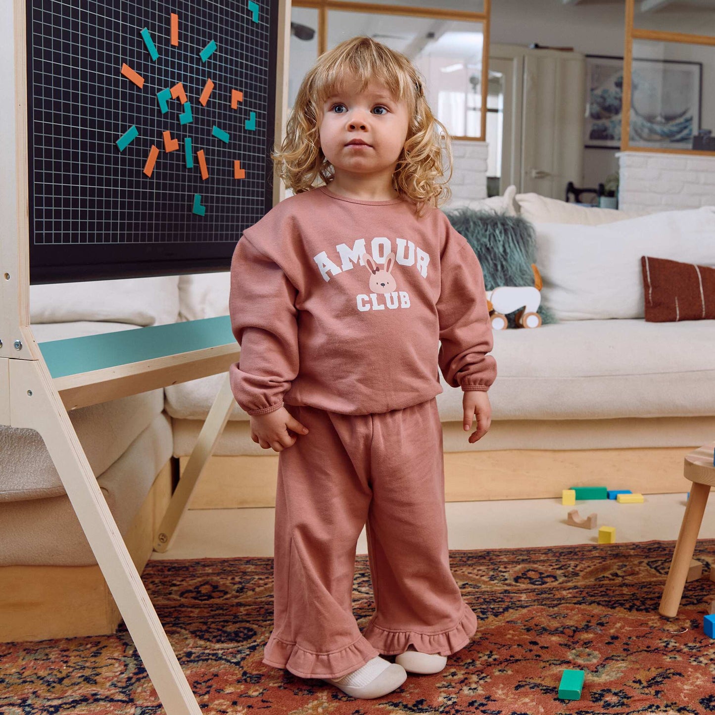 2-piece fleece set PINK