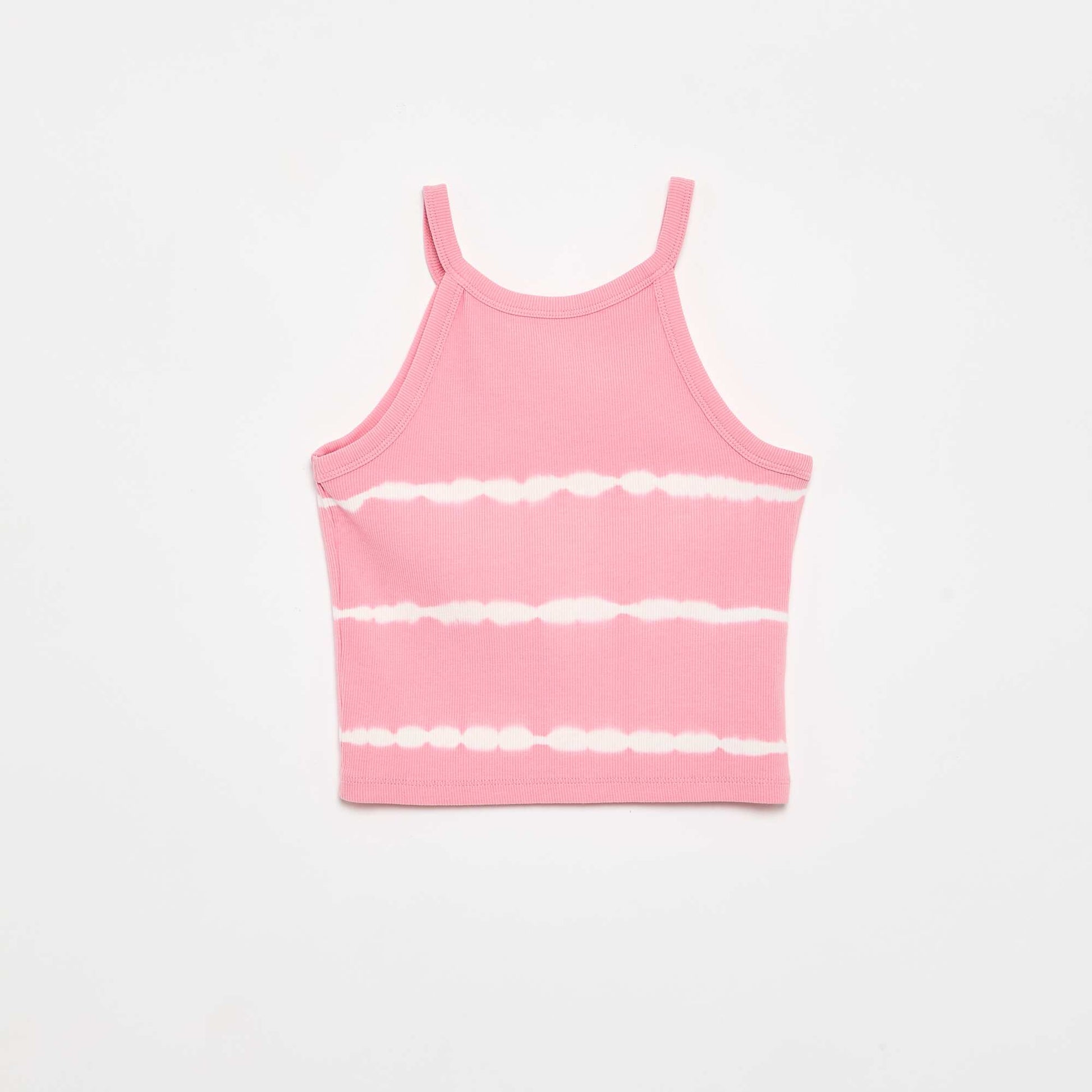 Striped Tie-Dye Tank Top PINK