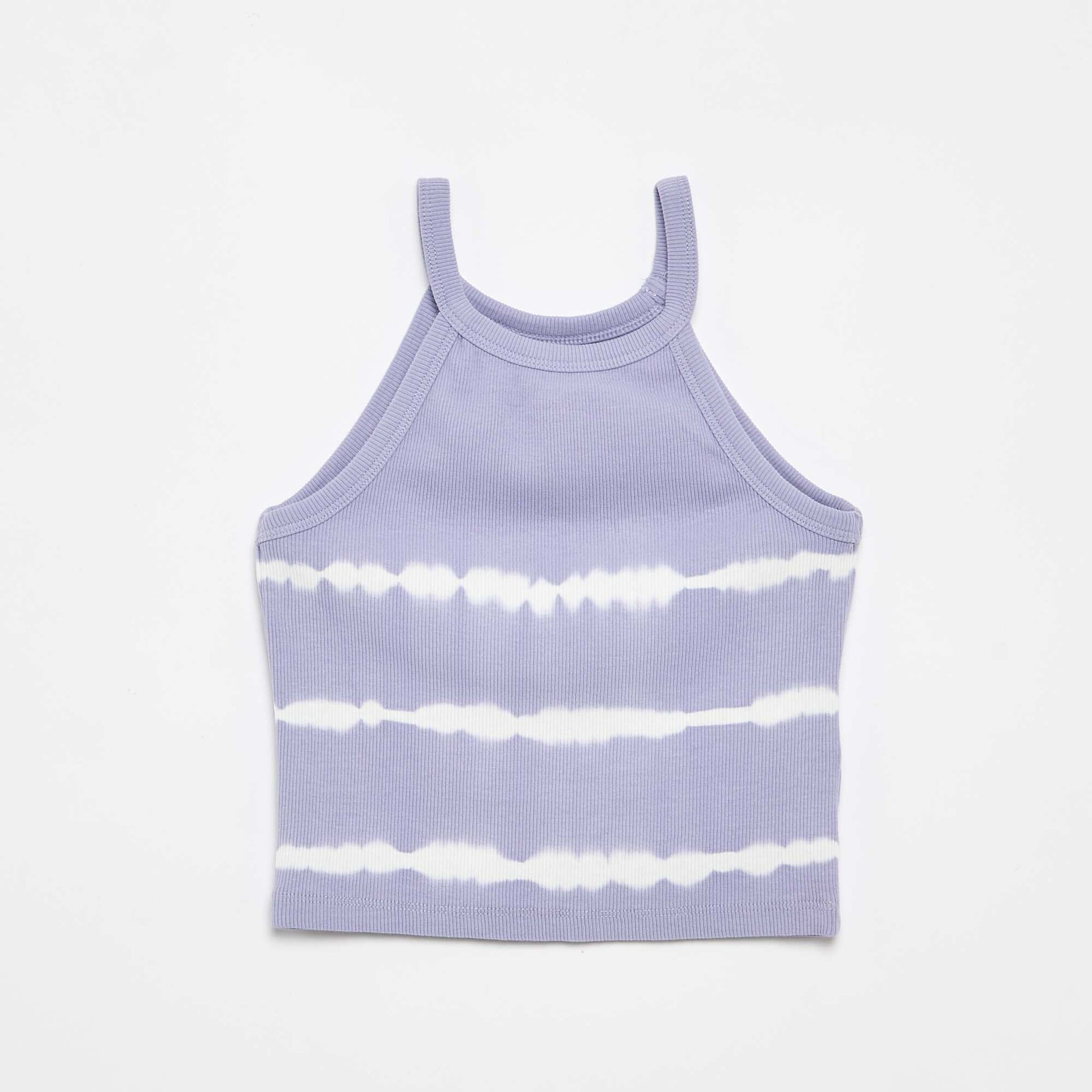 Striped Tie-Dye Tank Top PURPLE