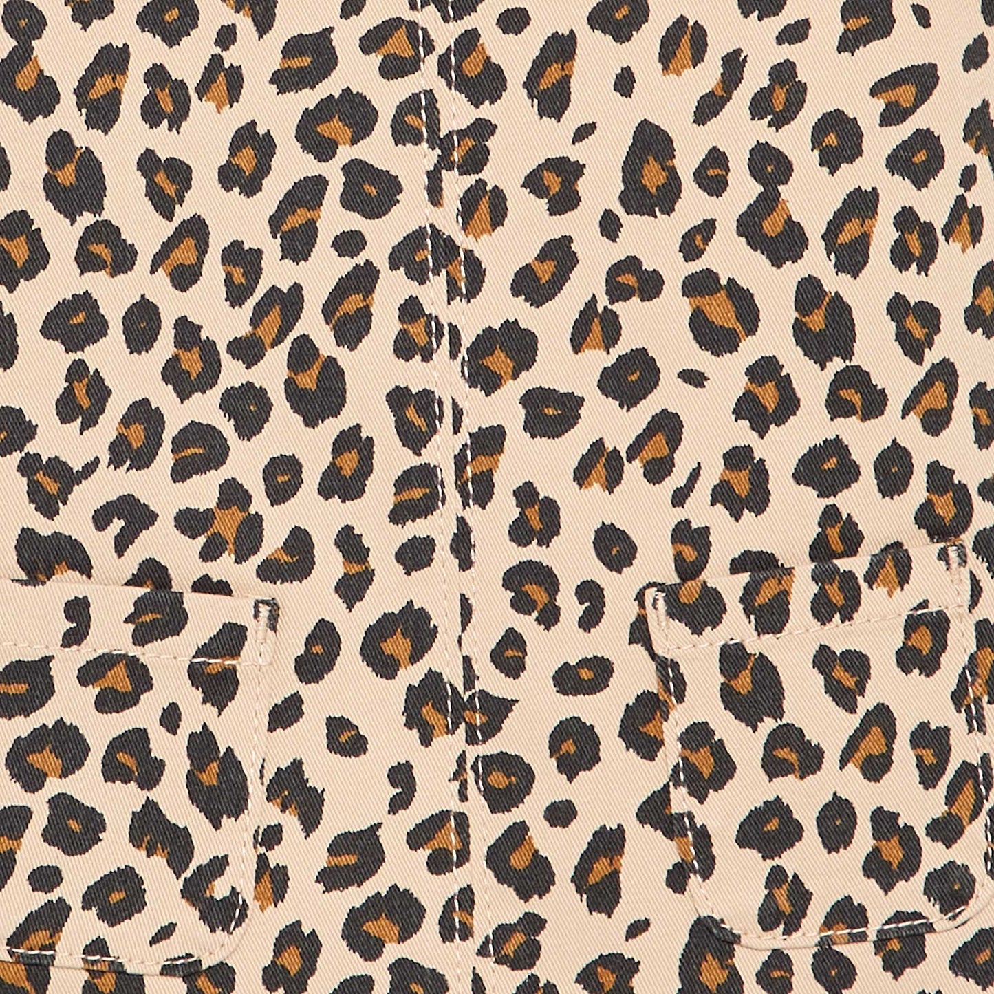 Pinafore dress with leopard print BEIGE