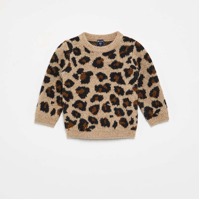 Leopard print sweater BEIGE