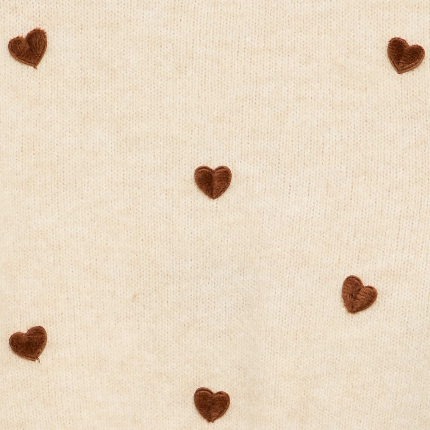 Sweater with 'heart' designs BEIGE