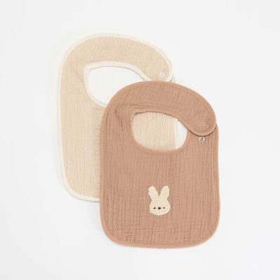 Set of 2 bibs BEIGE