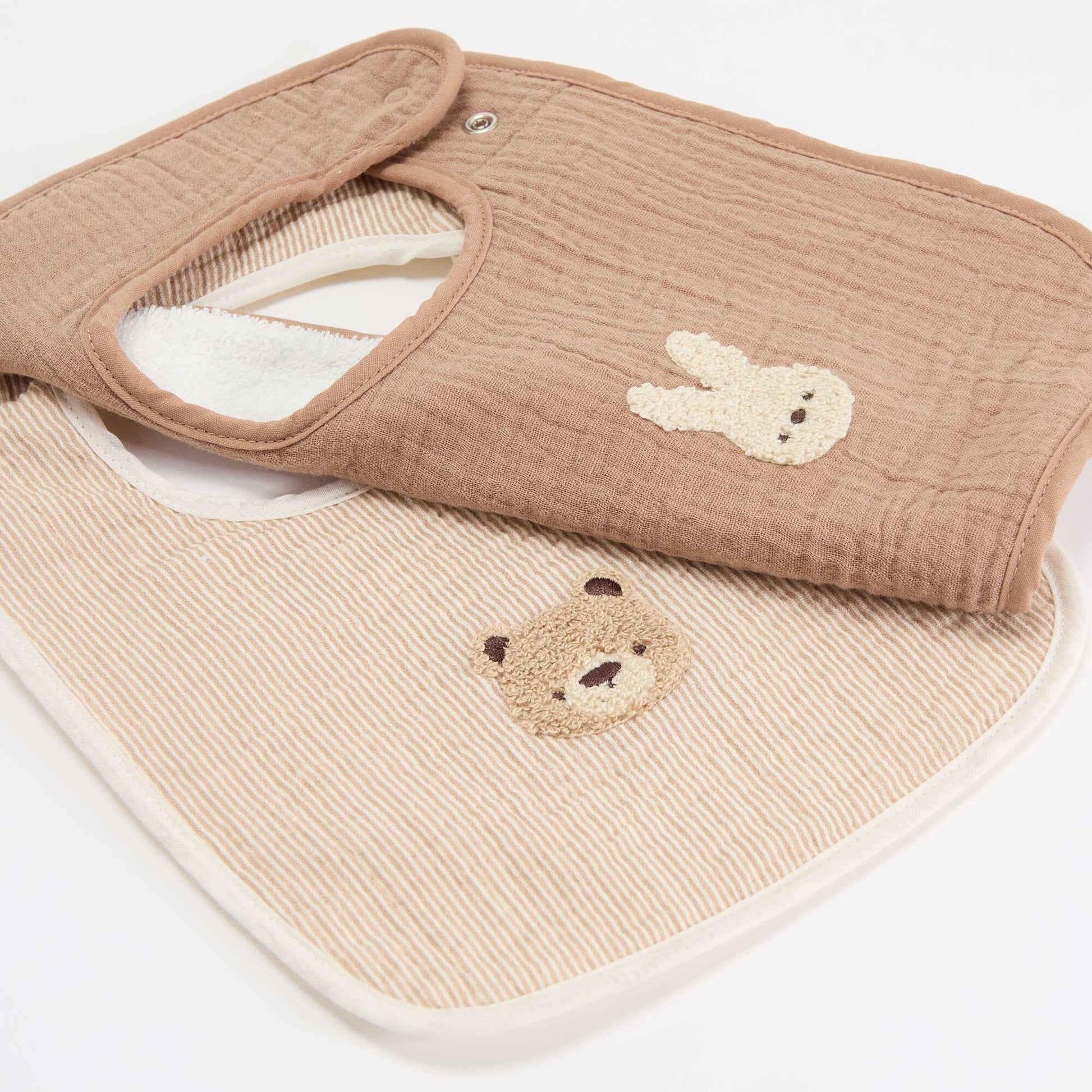 Set of 2 bibs BEIGE
