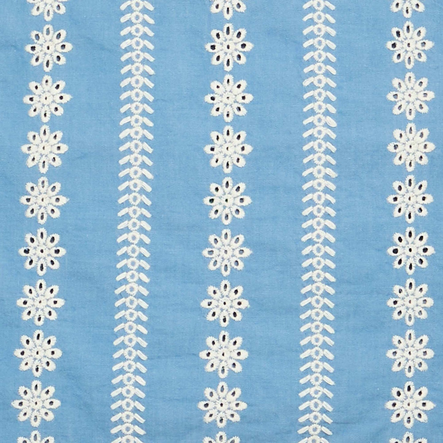 Sleeveless Blouse with All-Over Embroidery BLUE