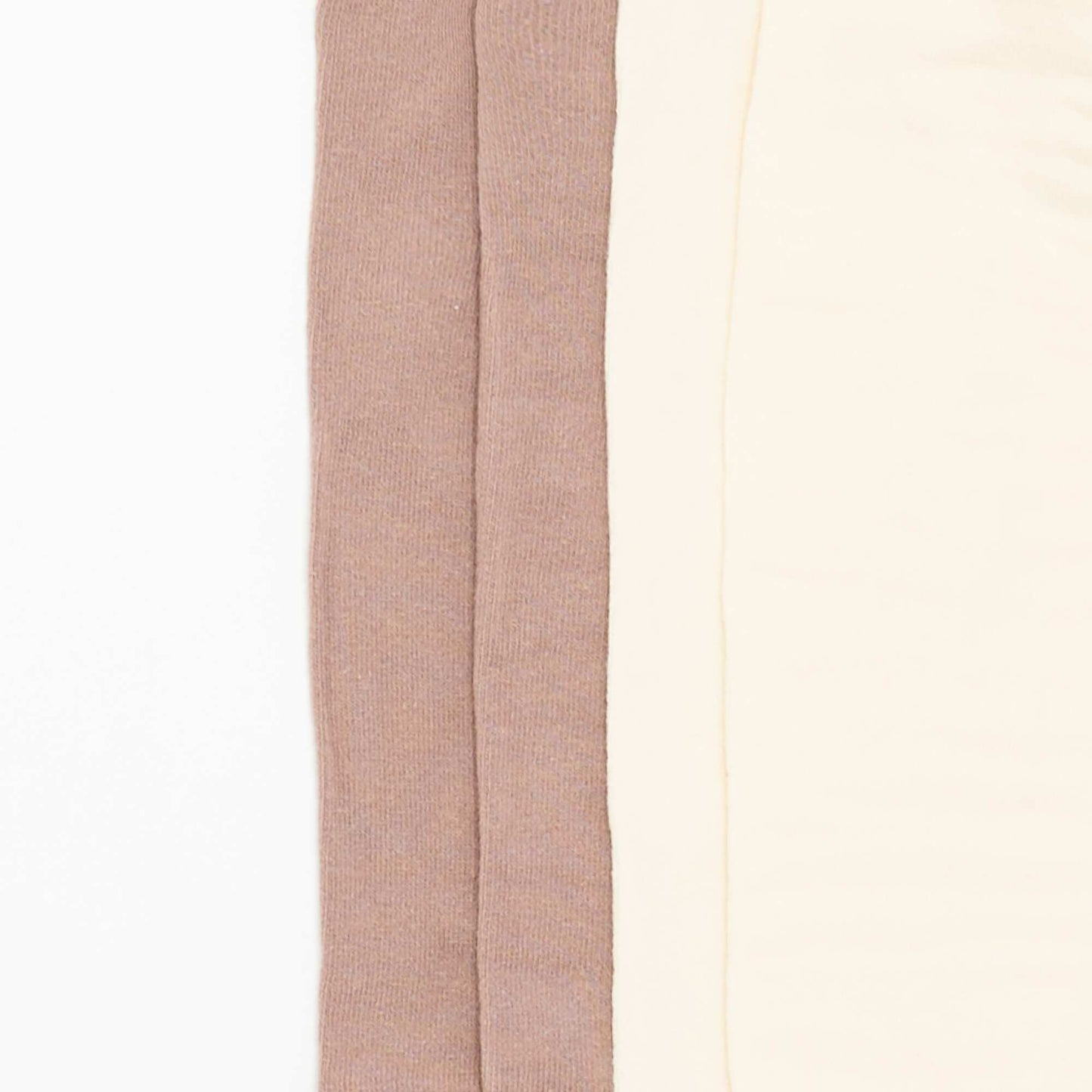 2-pack of plain tights BEIGE