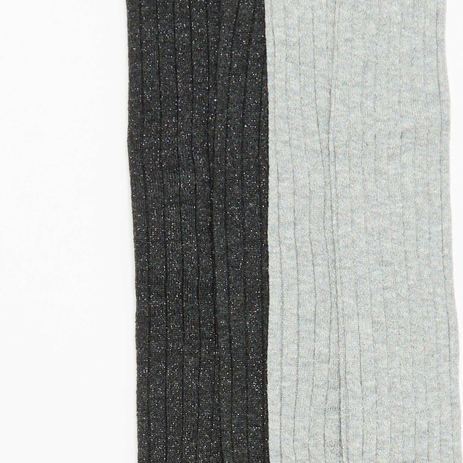 2-pack of Ribbed Tights GREY