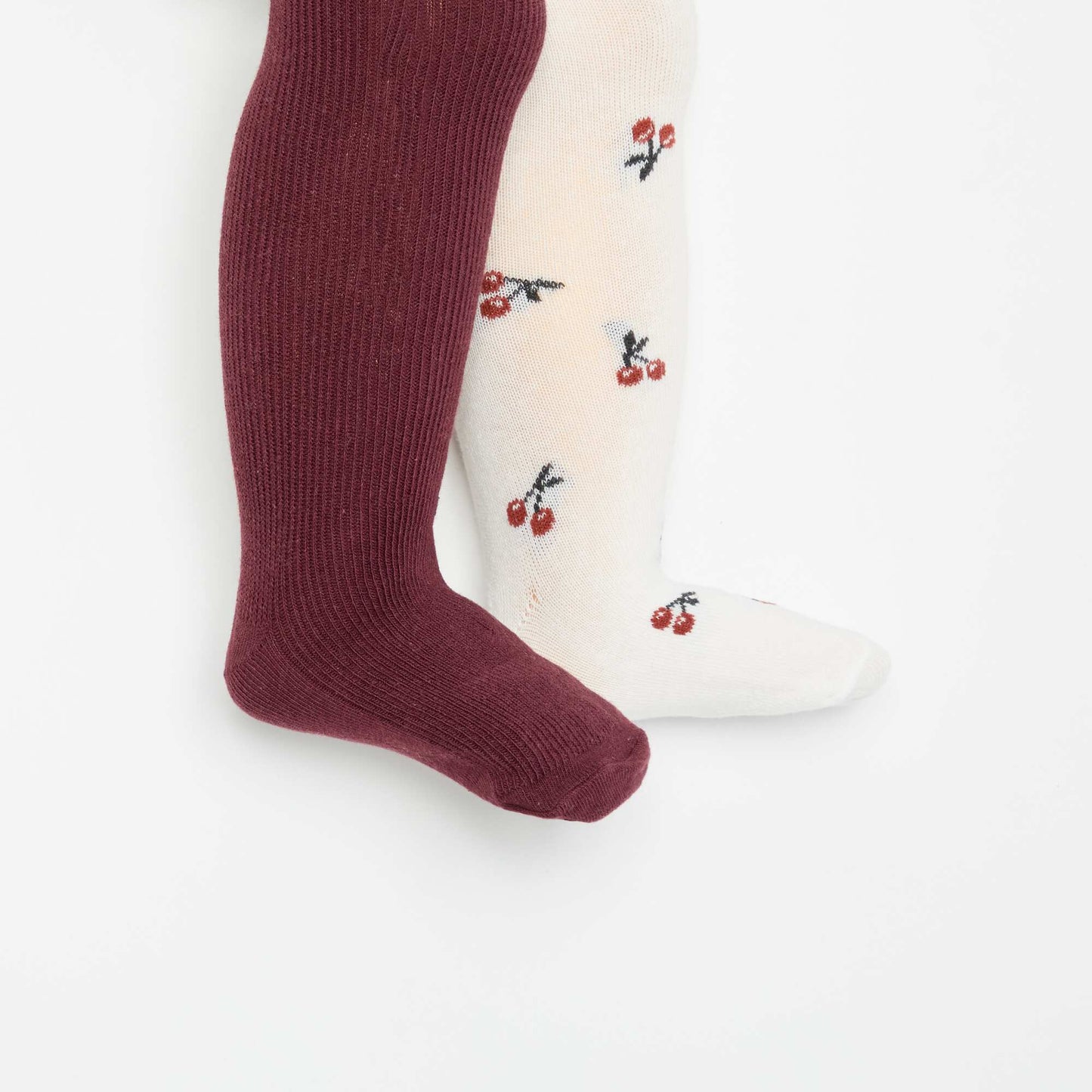 Pack of 2 pairs of patterned tights RED