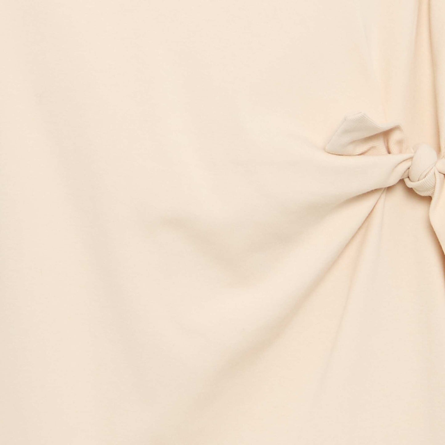 T-shirt dress with side knot BEIGE