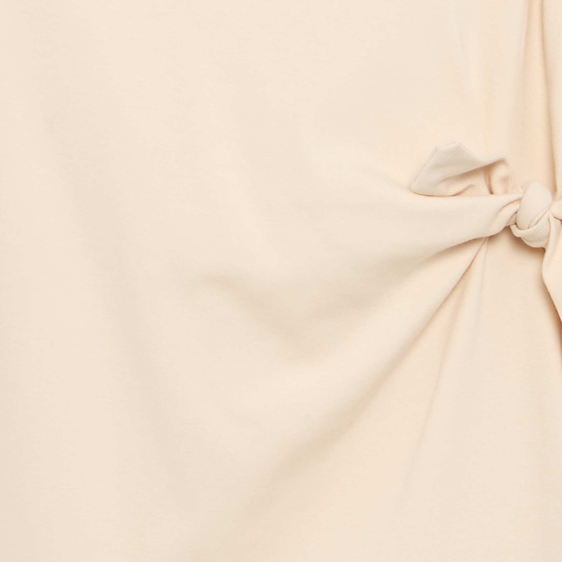 T-shirt dress with side knot BEIGE