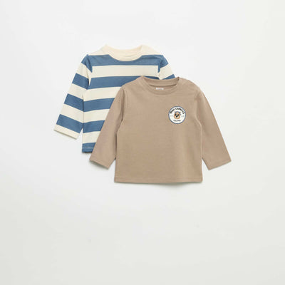 Pack of 2 Long-Sleeved T-shirts BLUE