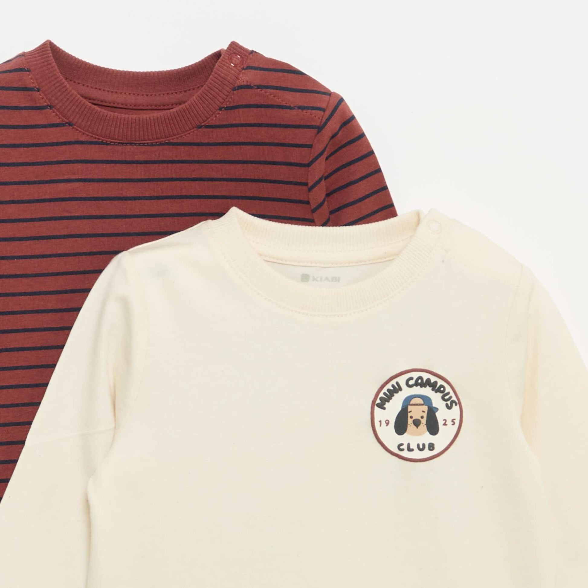 Pack of 2 Long-Sleeved T-shirts BROWN
