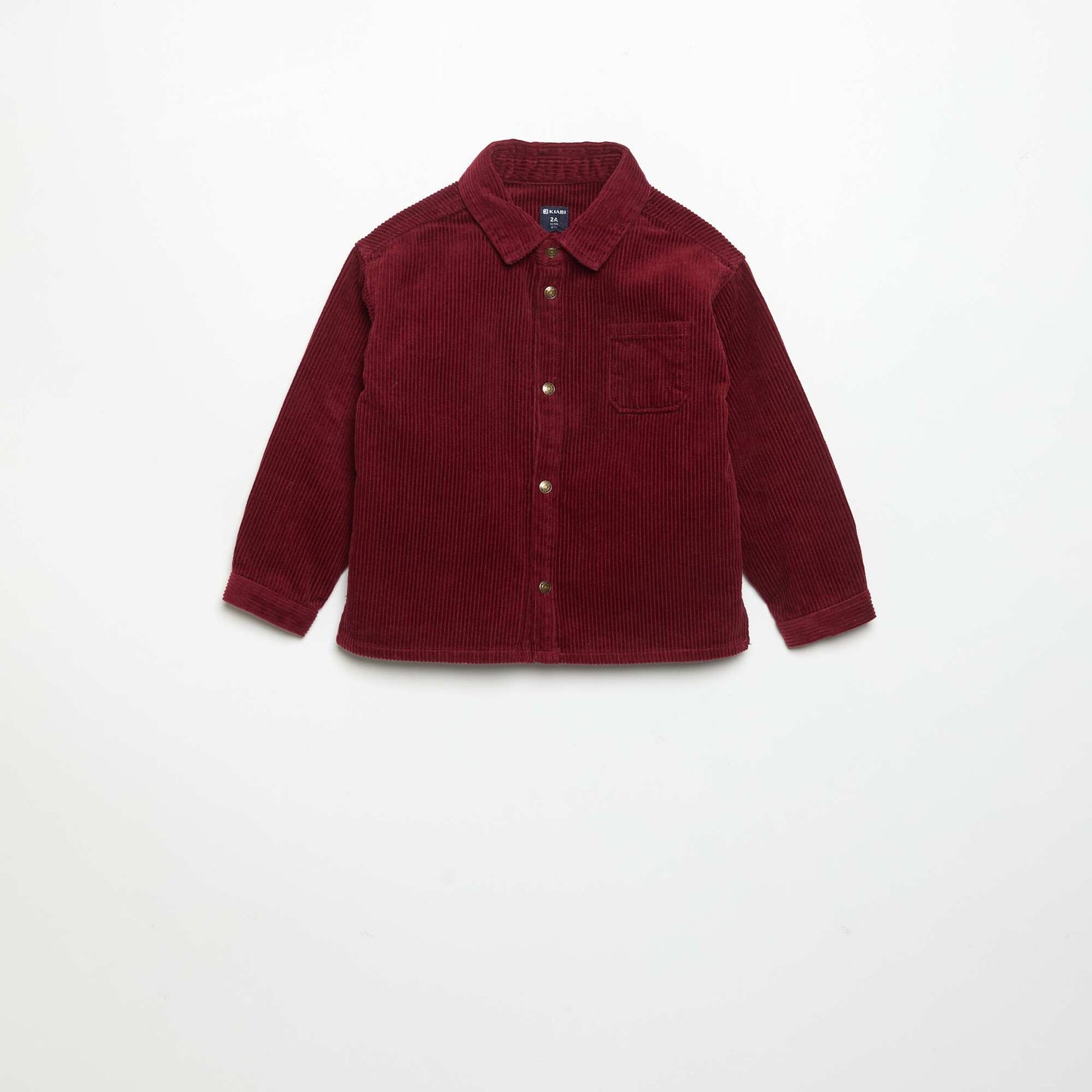 Long-sleeved corduroy shirt RED