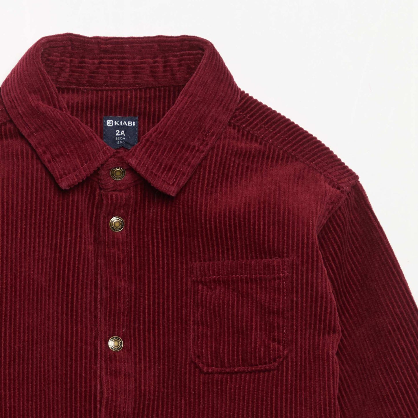 Long-sleeved corduroy shirt RED