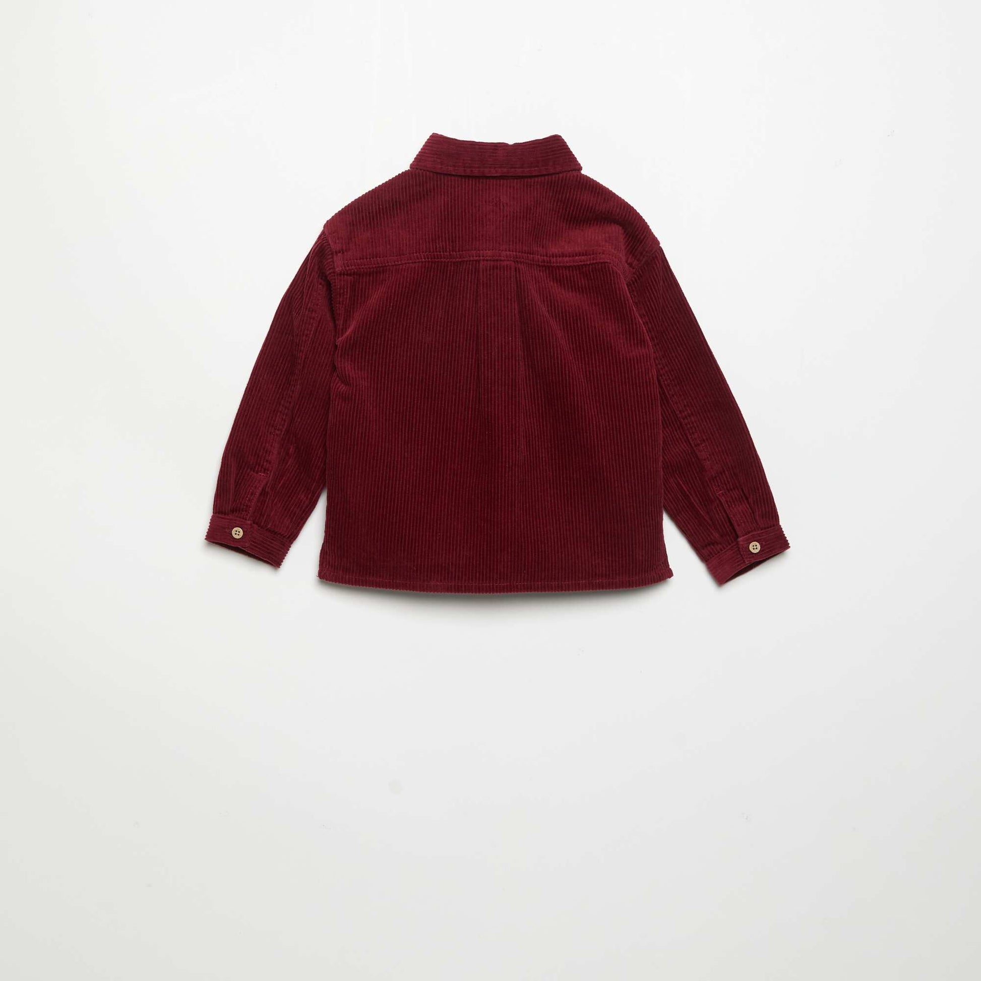 Long-sleeved corduroy shirt RED