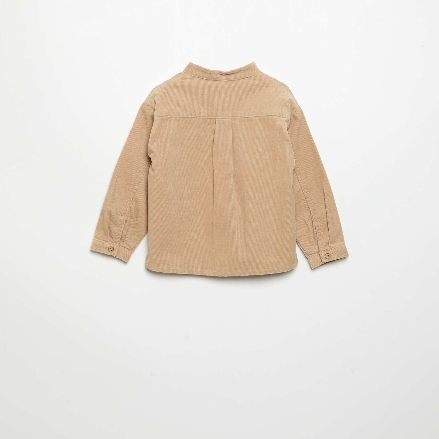 Long-sleeved corduroy shirt BEIGE