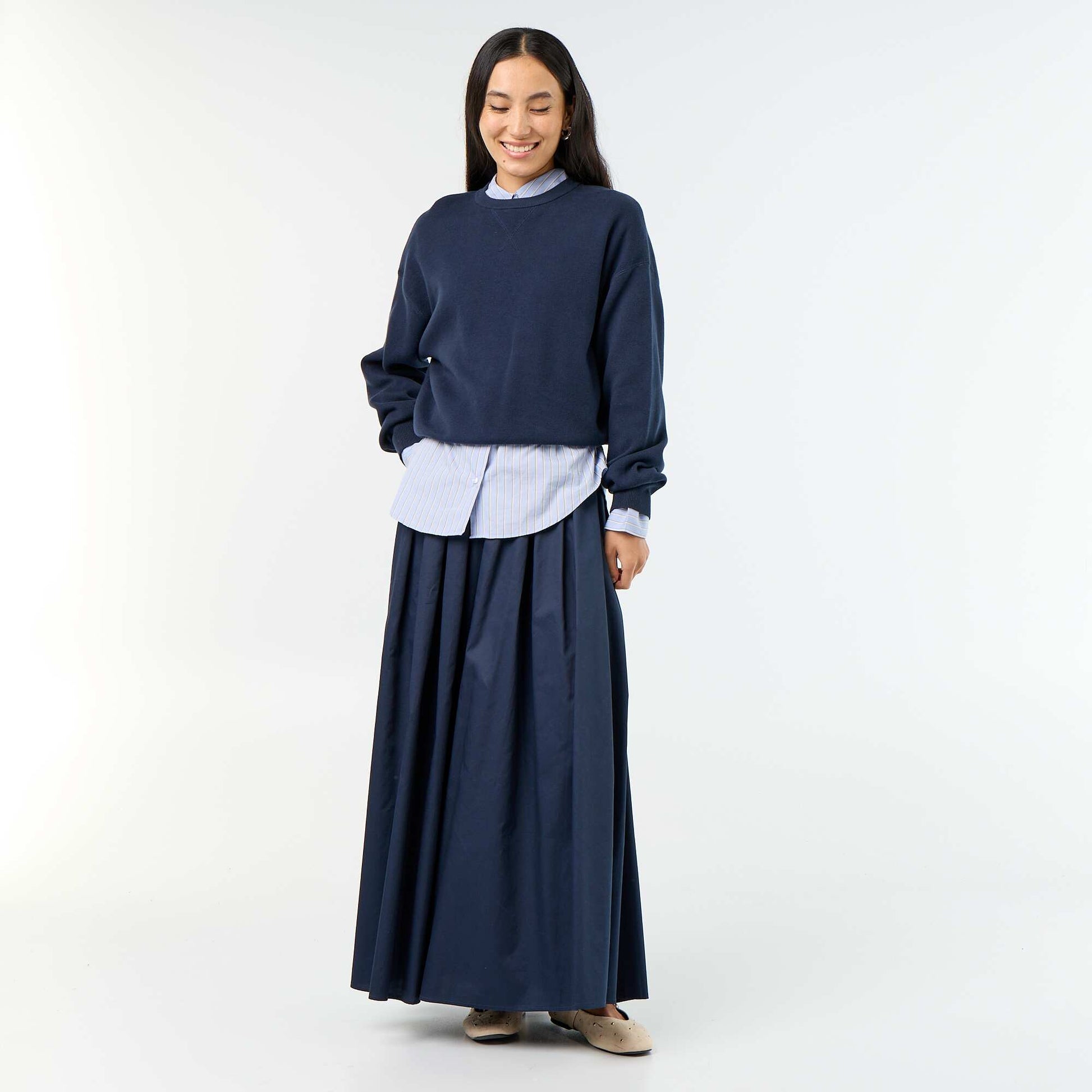 Colorful thick cotton sweater BLUE