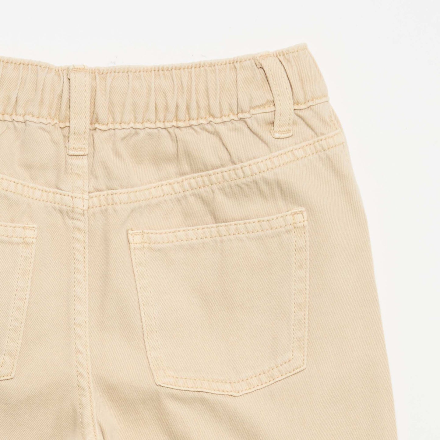 Adjustable Waist Wide Leg Trousers BEIGE