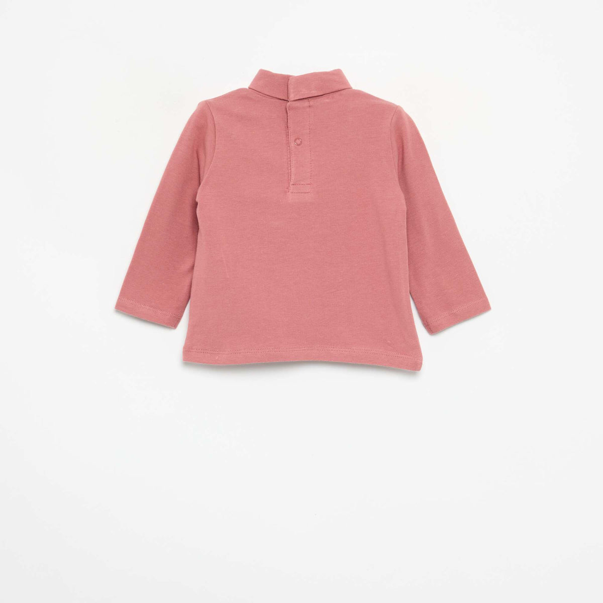 Turtleneck top with playful bow PINK