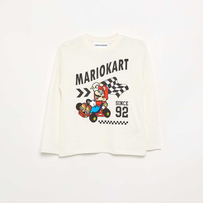 გრძელმკლავიანი \'Nintendo\' \'Mario\' მაისური თეთრი
