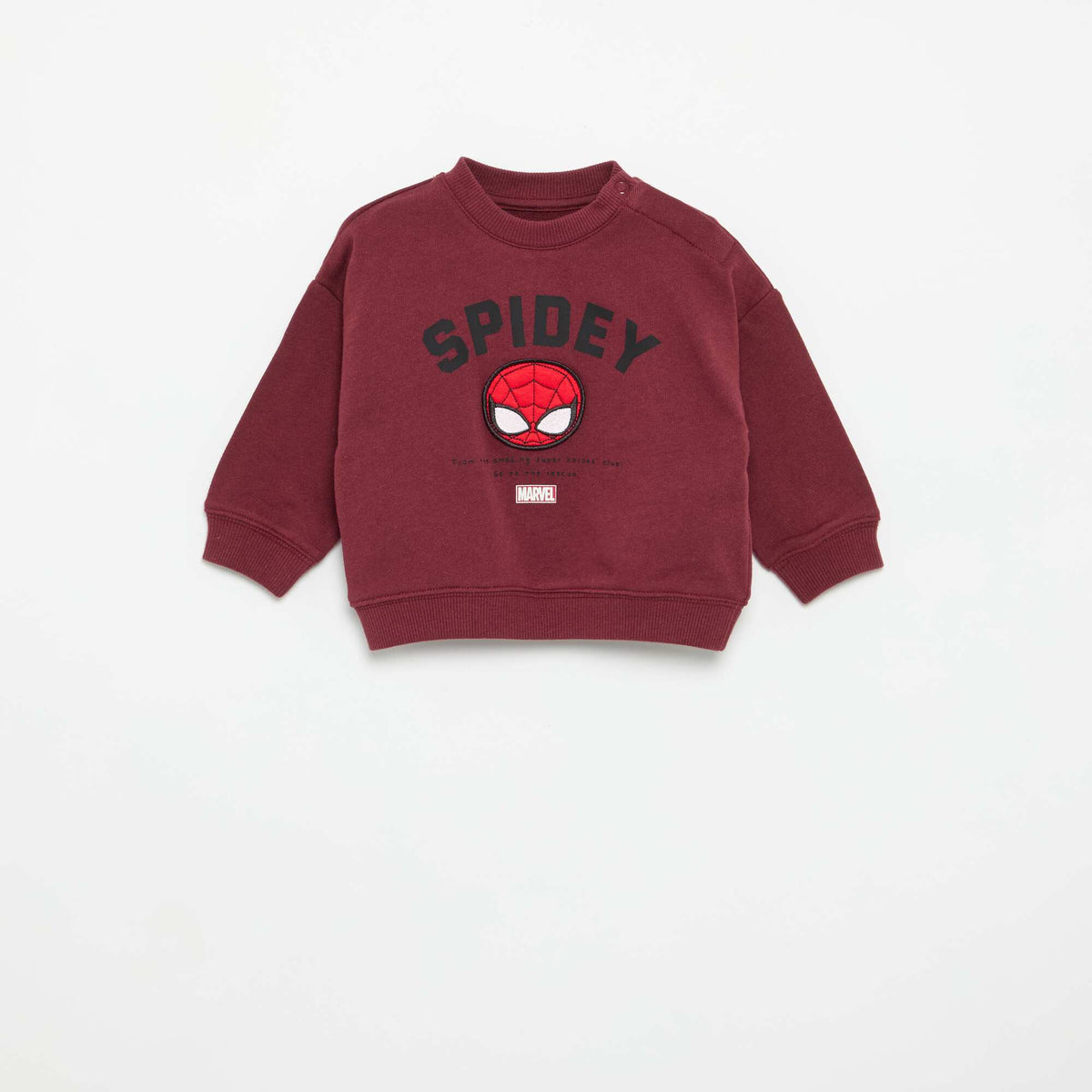 Long-sleeved \'Marvel\' Solid Sweatshirt RED
