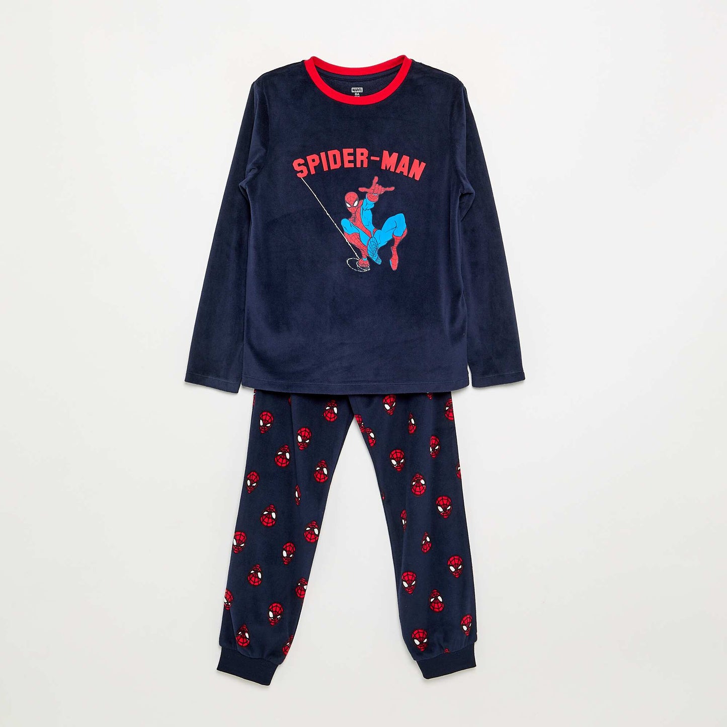 Spiderman Long Fleece Pyjama Set - 2-Piece BLUE