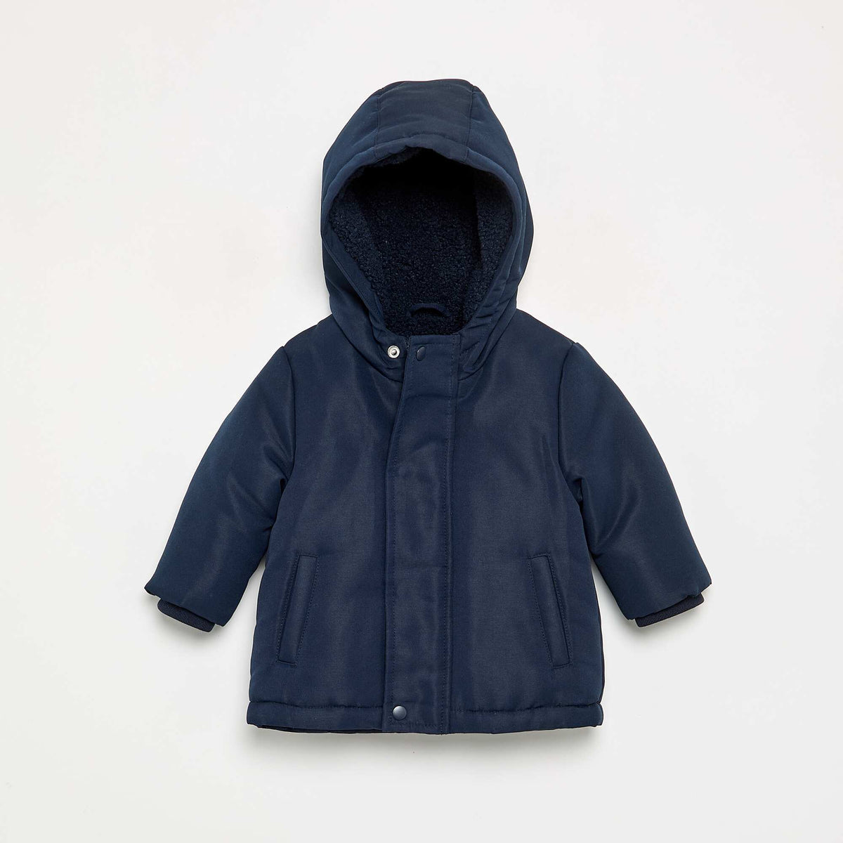 Hooded Parka with Sherpa Lining BLUE