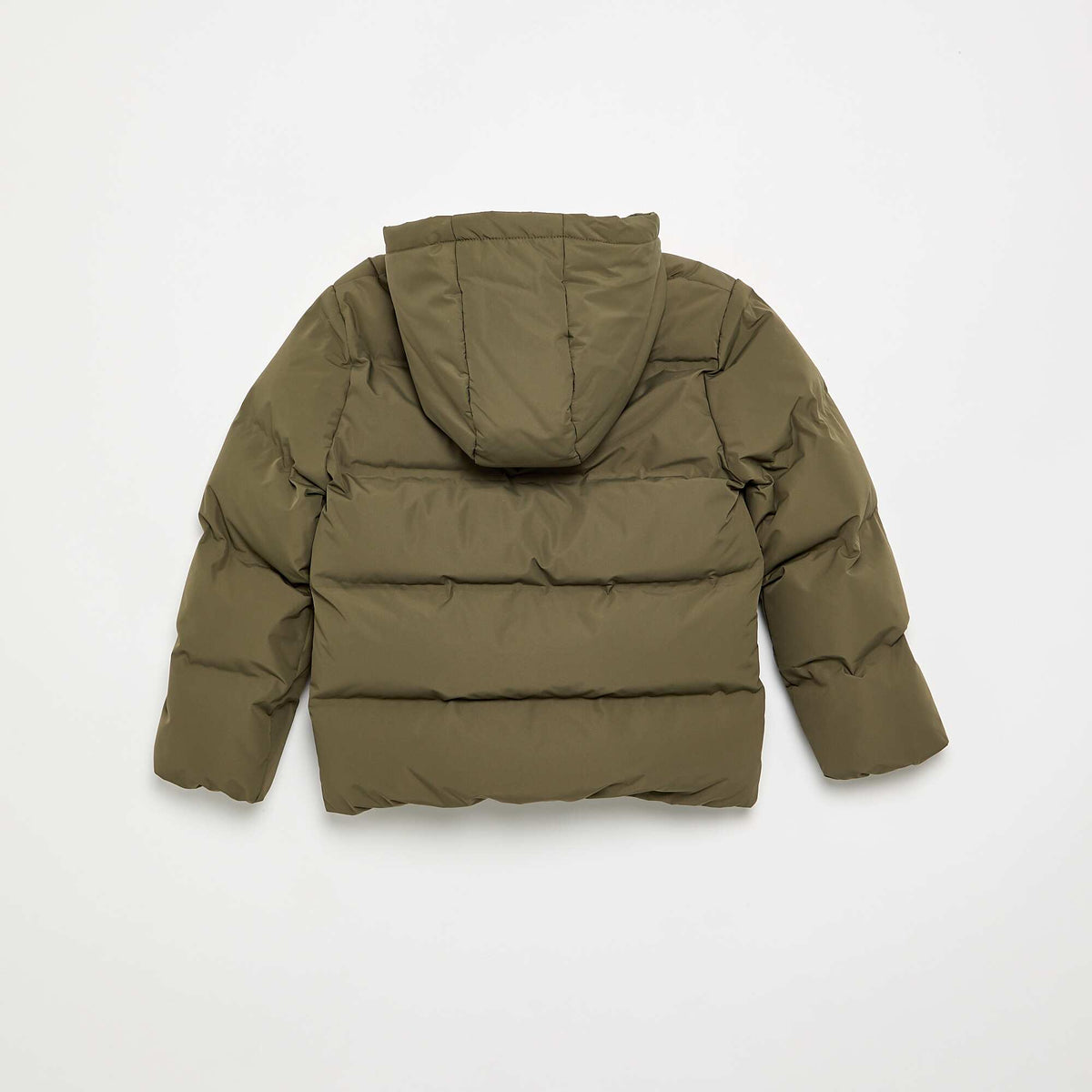 Hooded Quilted Puffer Jacket KHAKI