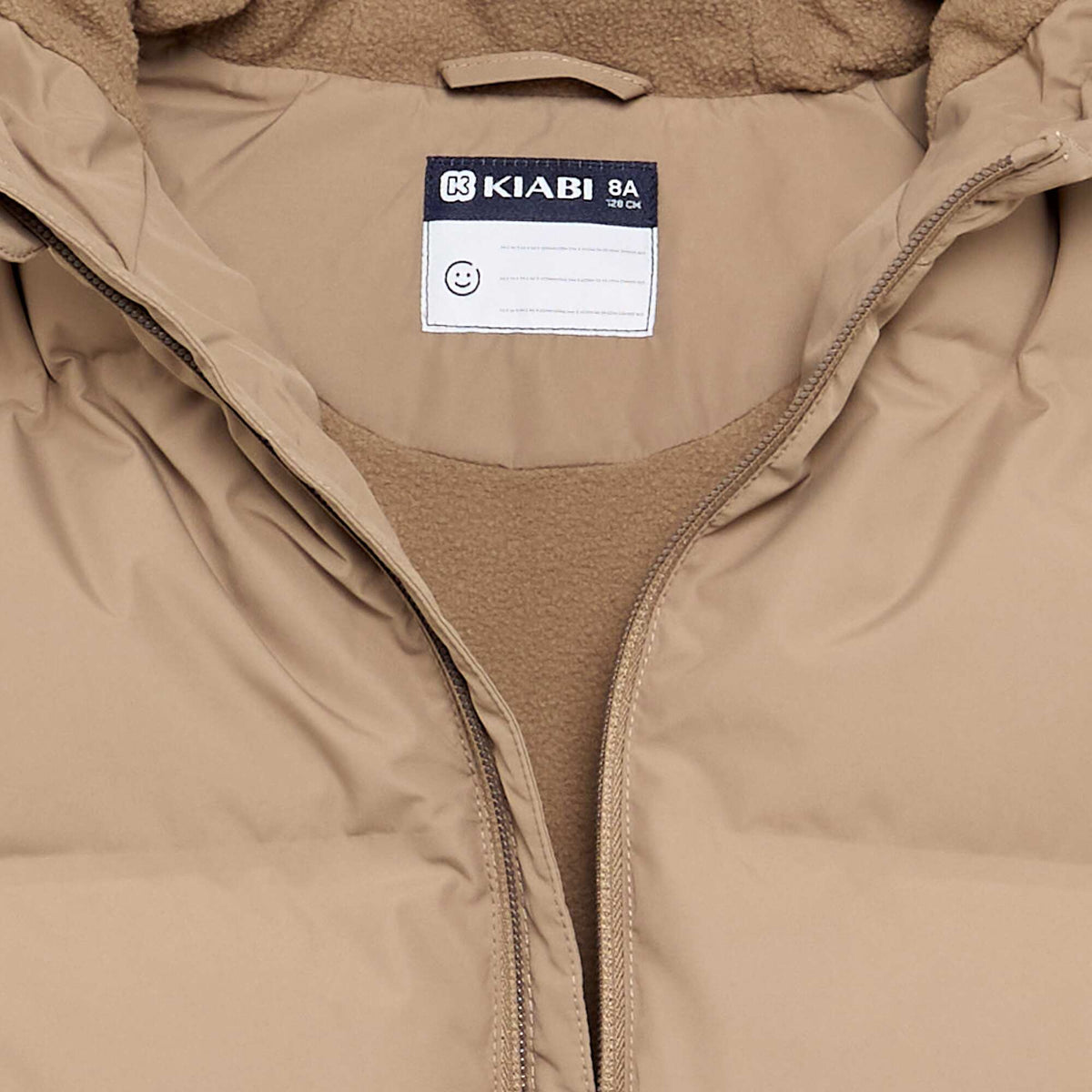 Hooded Quilted Puffer Jacket BEIGE