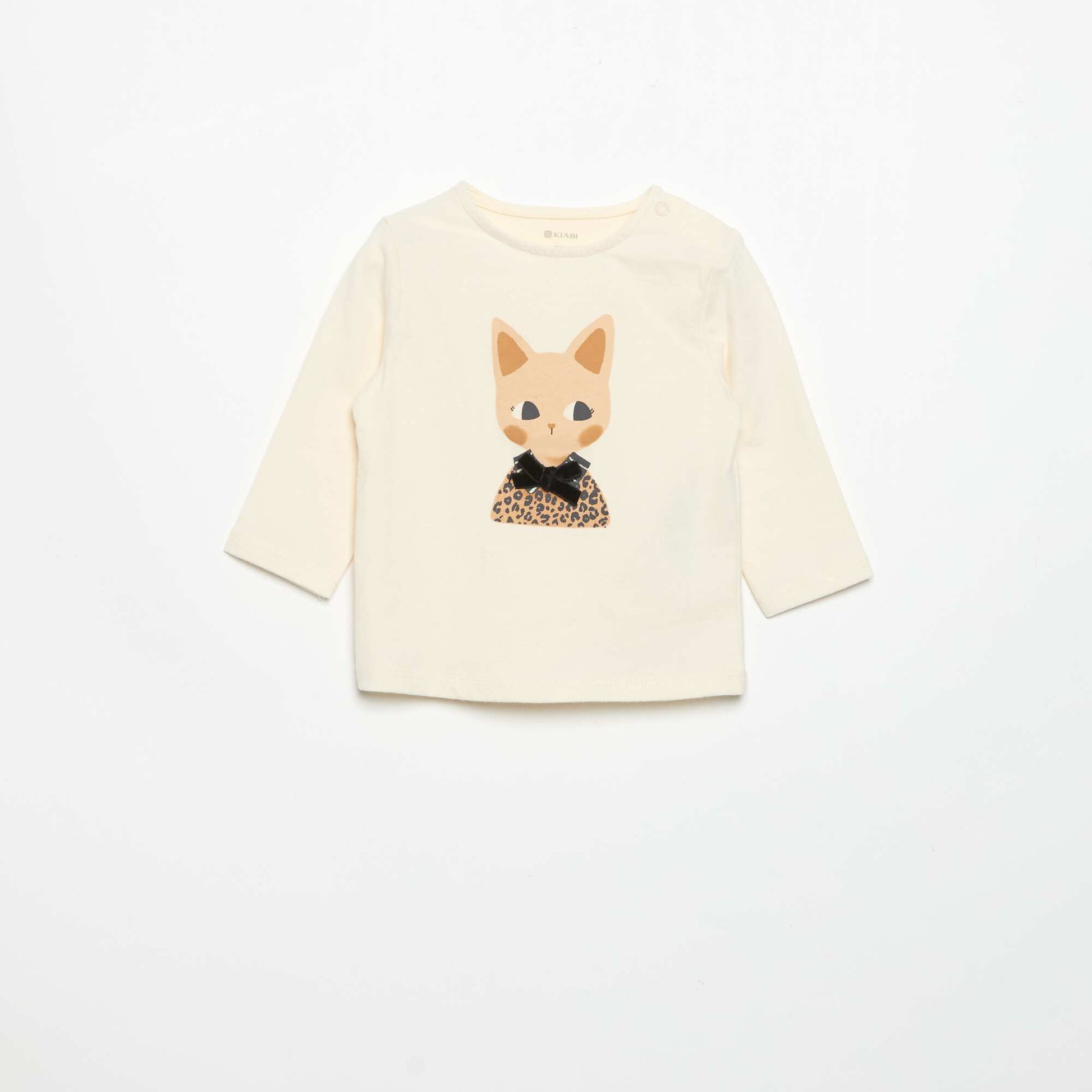 Long-sleeved jersey T-shirt WHITE