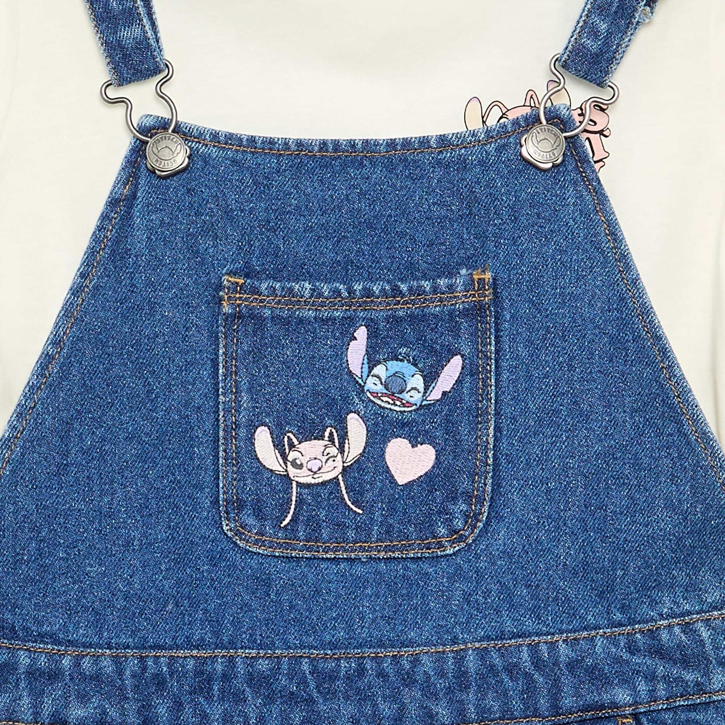 Disney 'Stitch' 2-piece set - dungaree dress + long-sleeved T-shirt BLUE