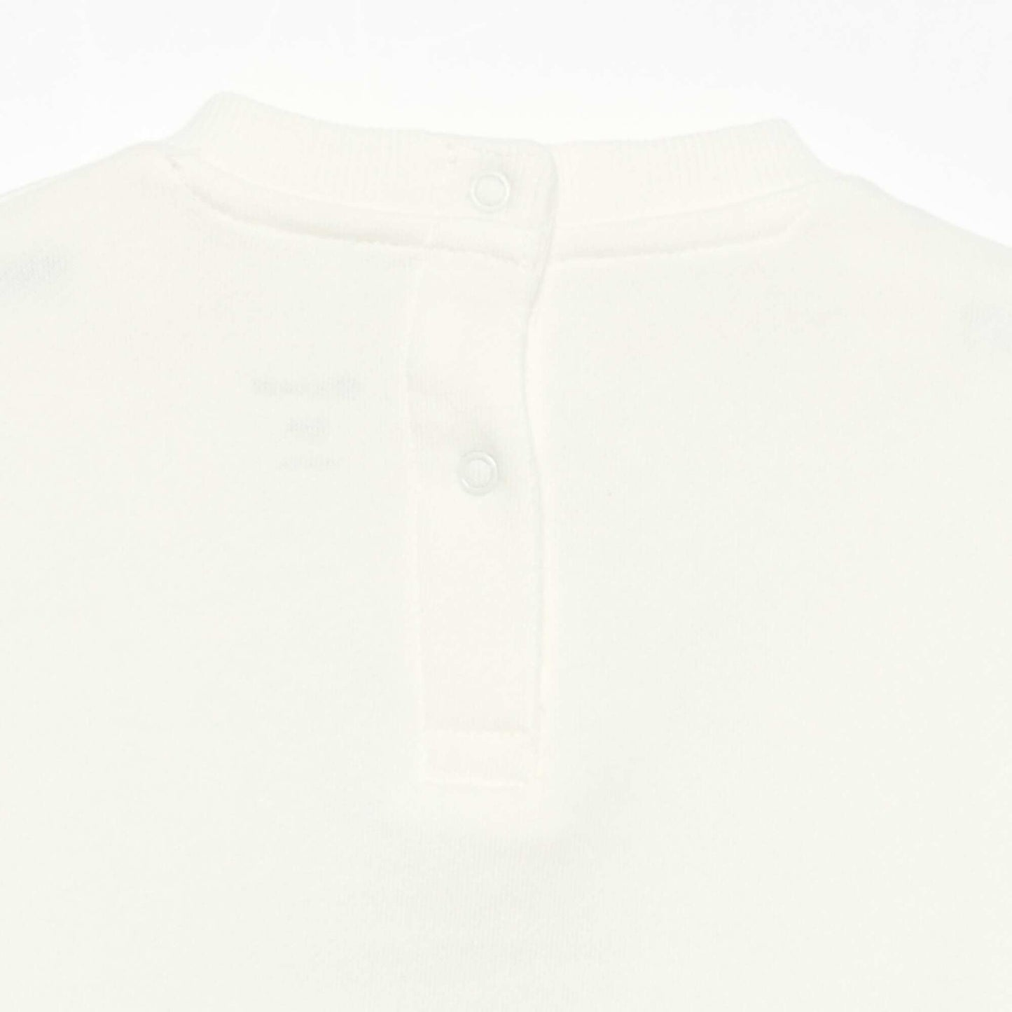 Long-sleeved fleece sweatshirt with playful design WHITE
