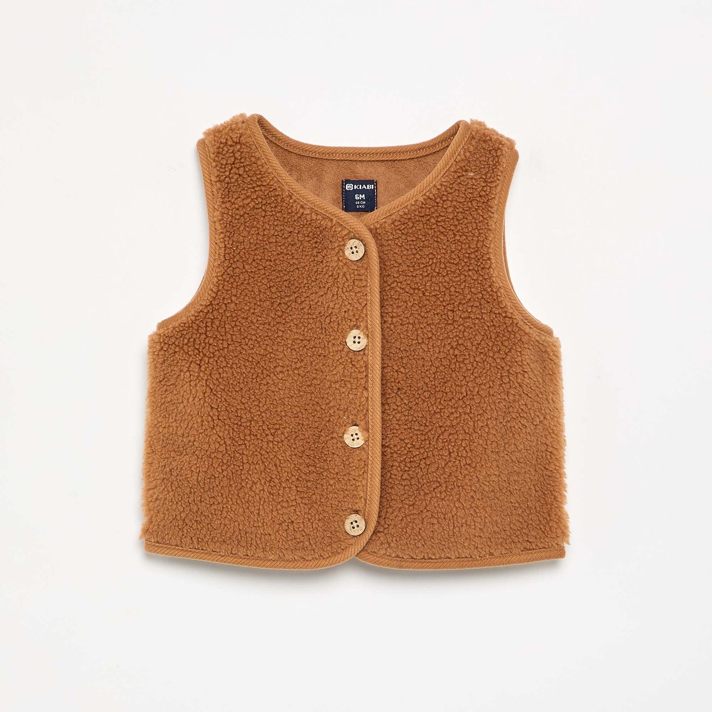 Faux Sheepskin Vest BEIGE