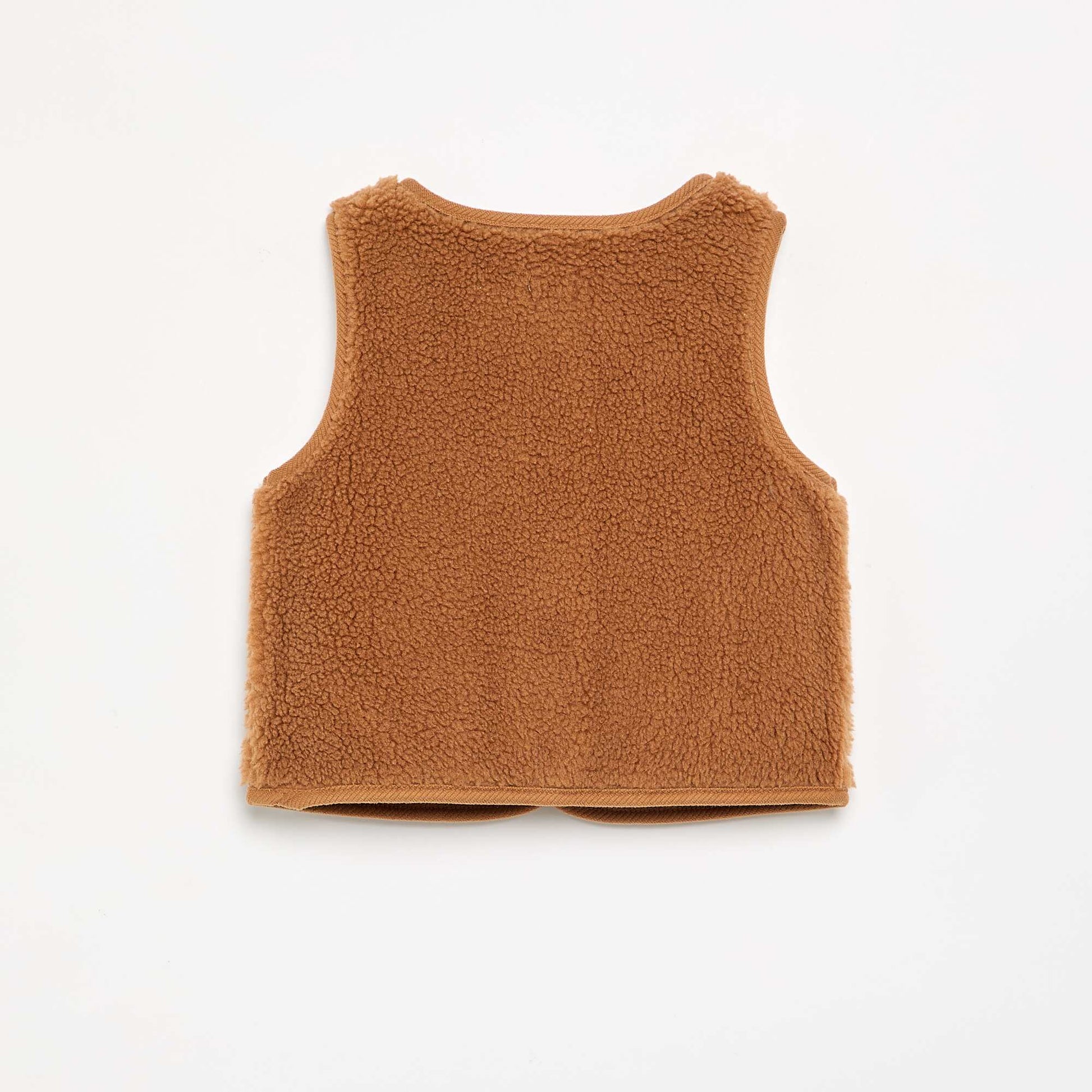 Faux Sheepskin Vest BEIGE